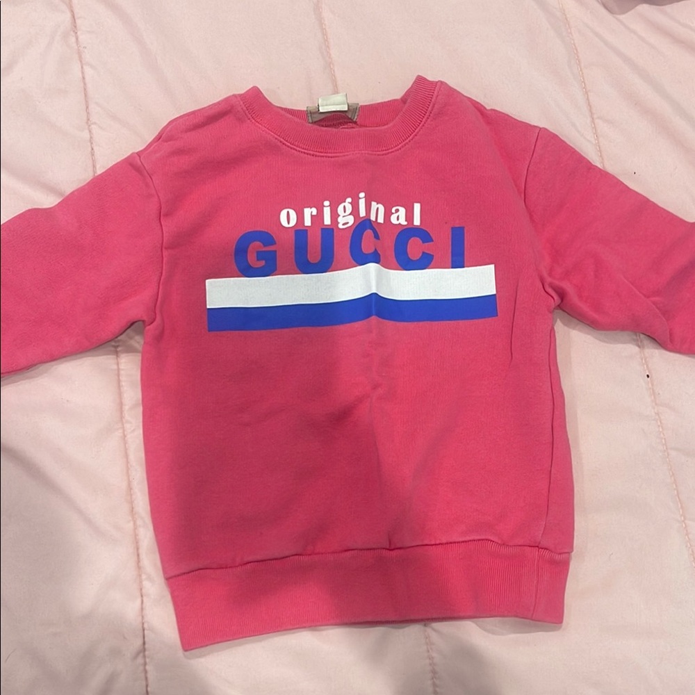 Gucci Kids Original Pink and Blue Sweatshirt
